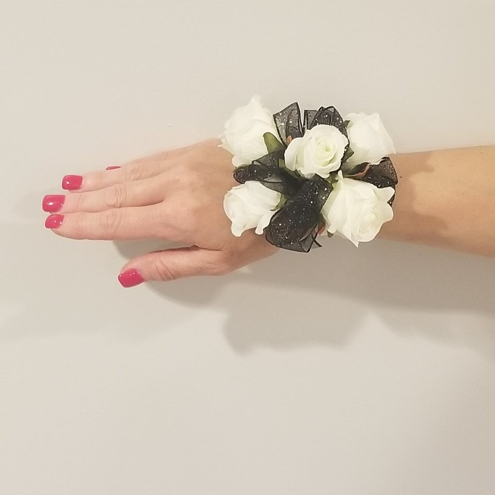 White Rose Silk Corsage